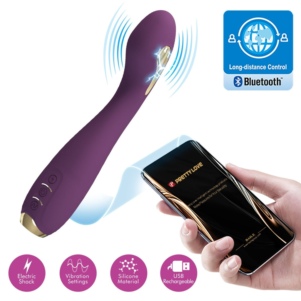 Pretty Love Hector G Spot Electro Shock Vibrator Purple