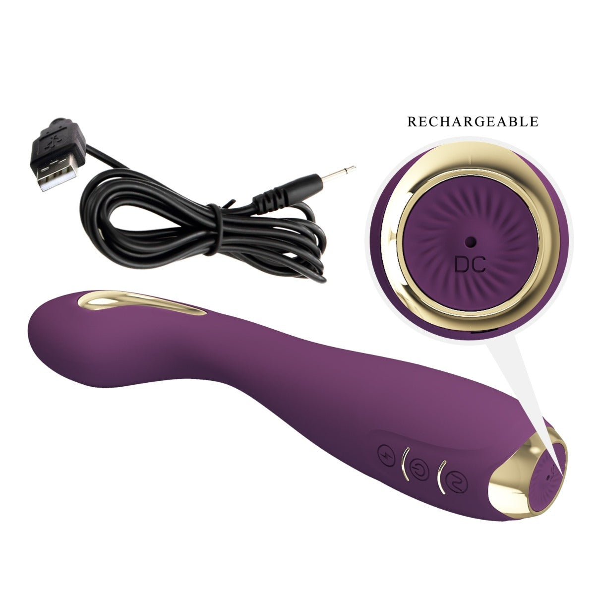 Pretty Love Hector G Spot Electro Shock Vibrator Purple