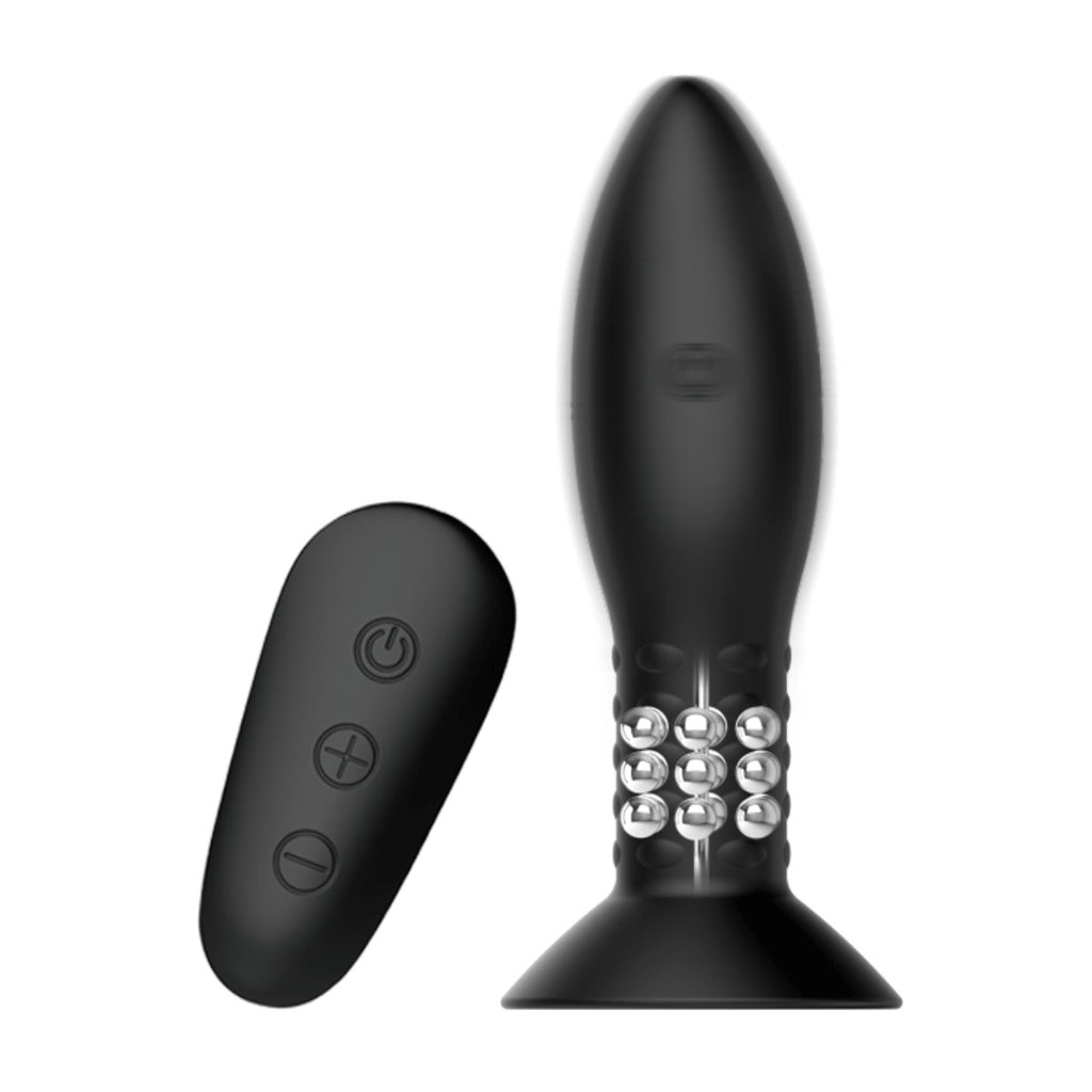 Pretty Love Mr Play Rotating Beads Remote Control Butt Plug Black