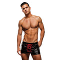 Envy Lace Up Wetlook Trunks Black Red SM