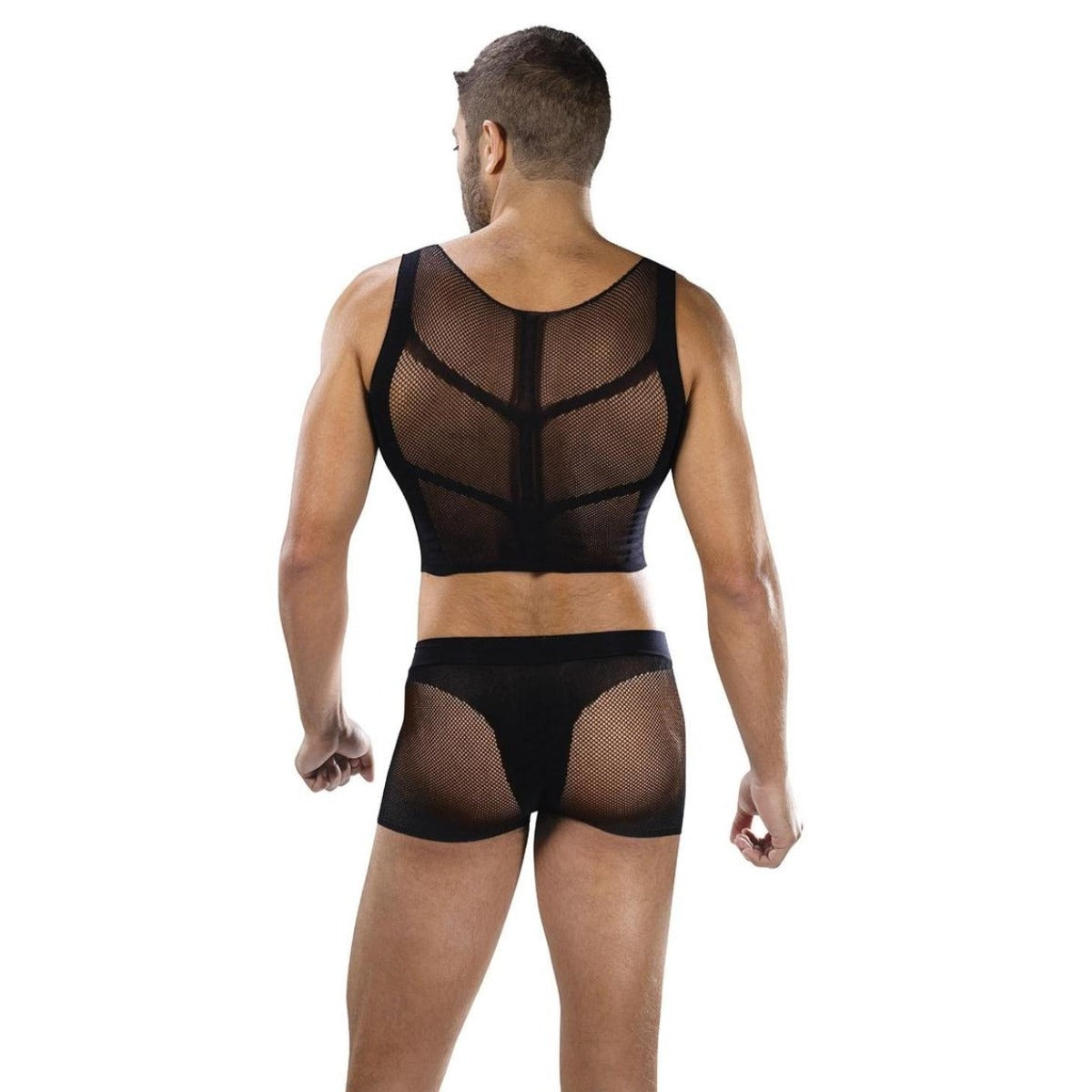 Envy Fishnet Armor 2 Piece Set Black OS