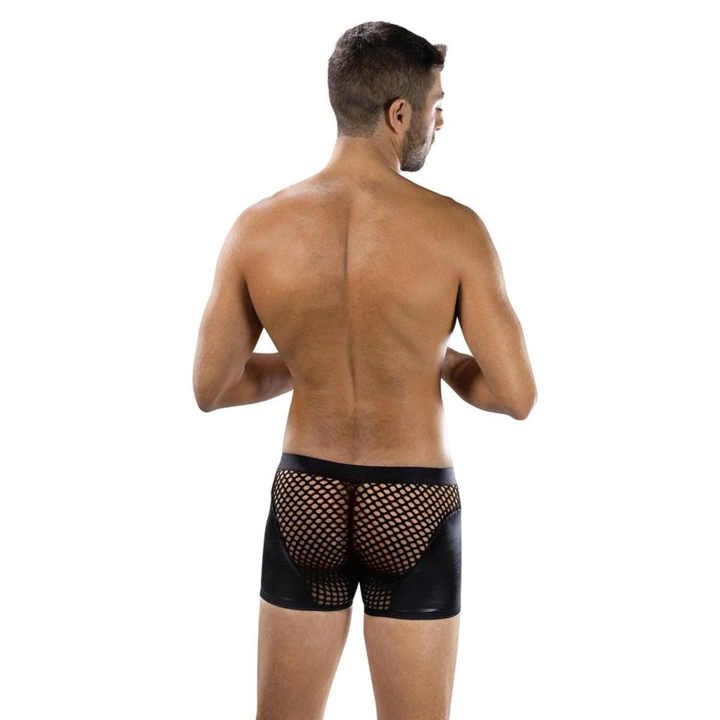 Envy Sheer Contrast Boxer Briefs Black OS