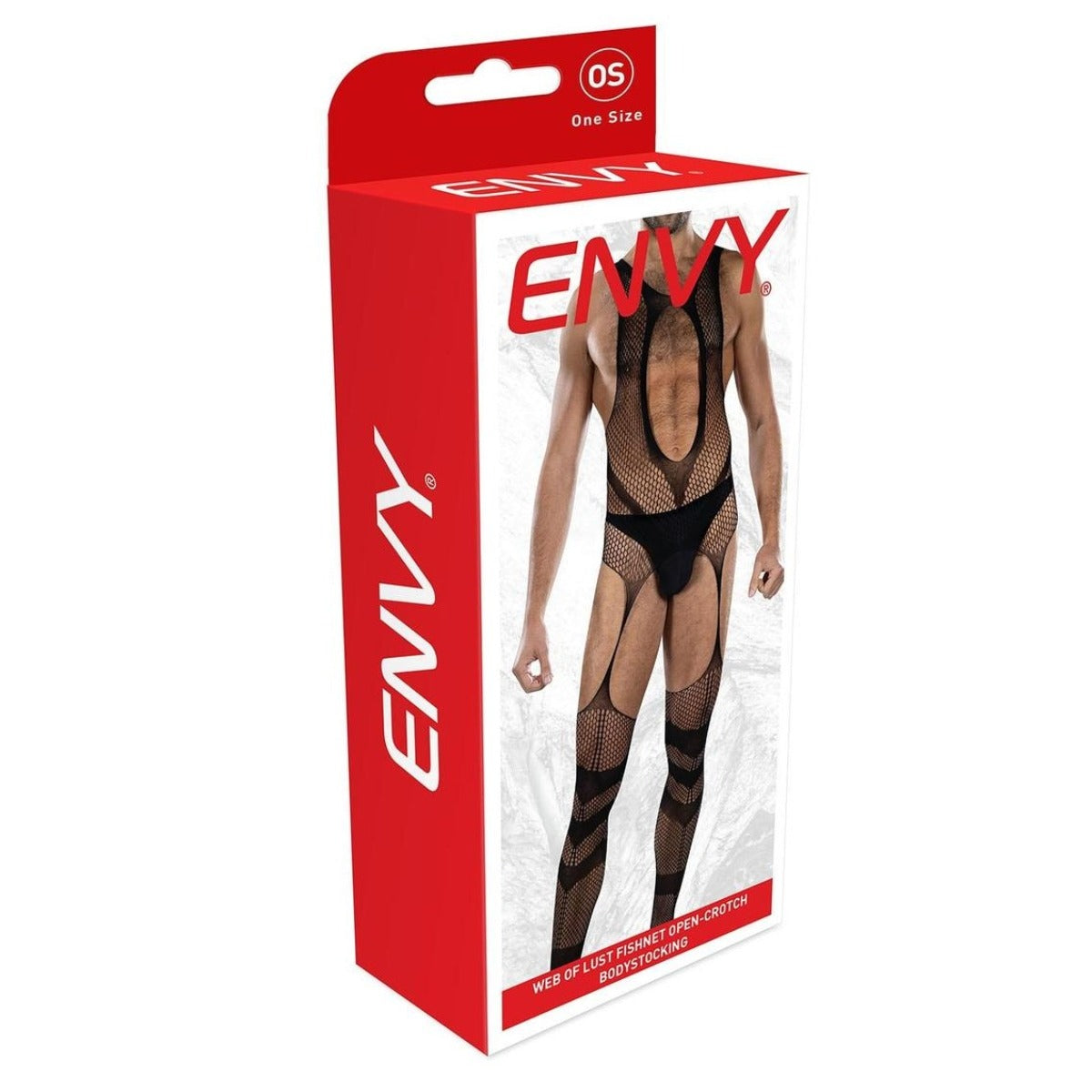 Envy Web Of Lust Fishnet Open Crotch Bodystocking OS