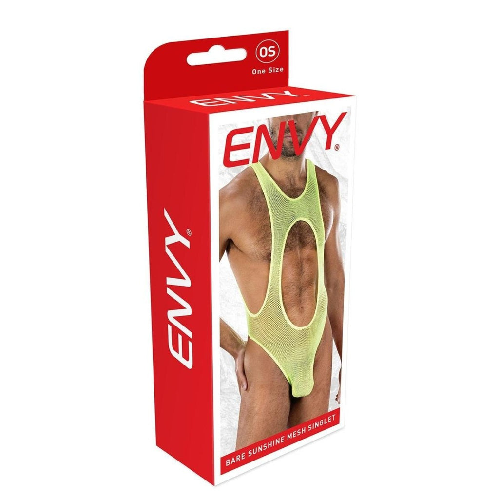 Envy Bare Sunshine Mesh Singlet Neon