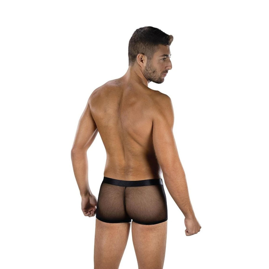 Envy Sheer Command Buckle Boxer Briefs Black