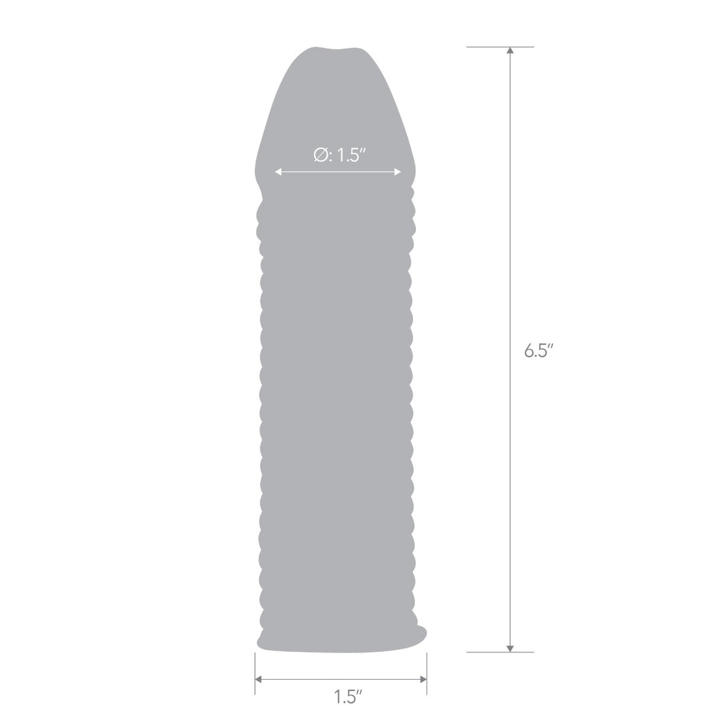 Blueline 6.5inch Wavy Ribbed Penis Extension