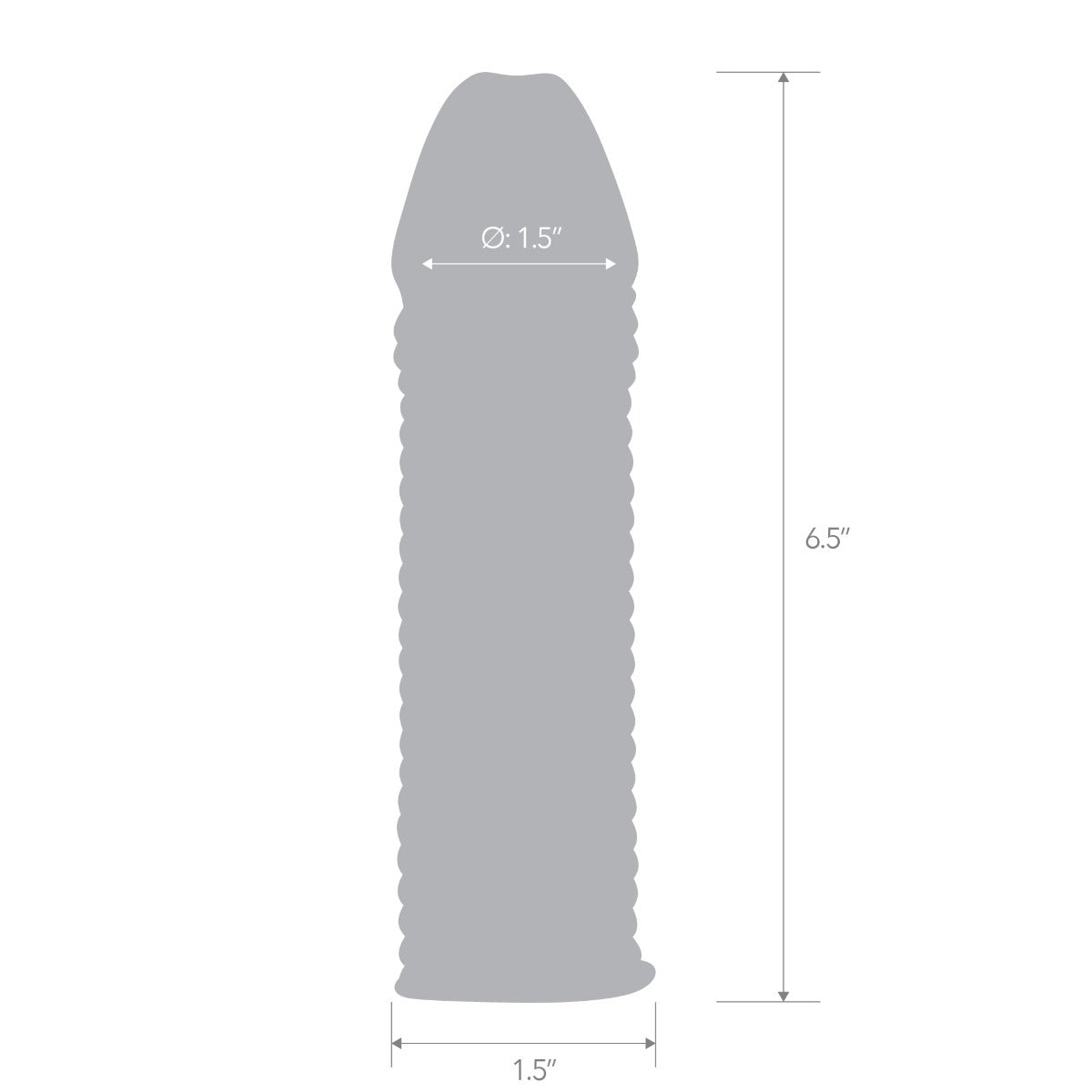 Blueline 6.5inch Wavy Ribbed Penis Extension