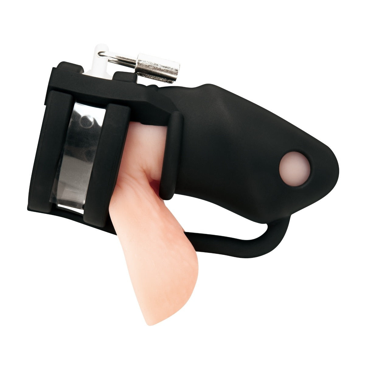 Blueline Silicone Small 2inch Cock Cage With Ball Divider Black