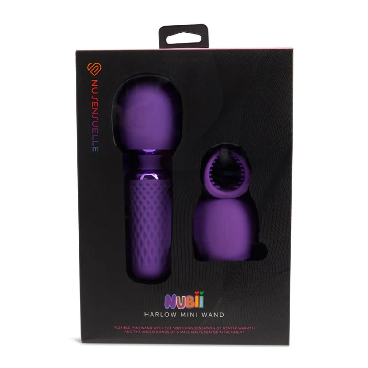 Nu Sensuelle Harlow Nubii Mini Wand Massager With Masturbator Purple