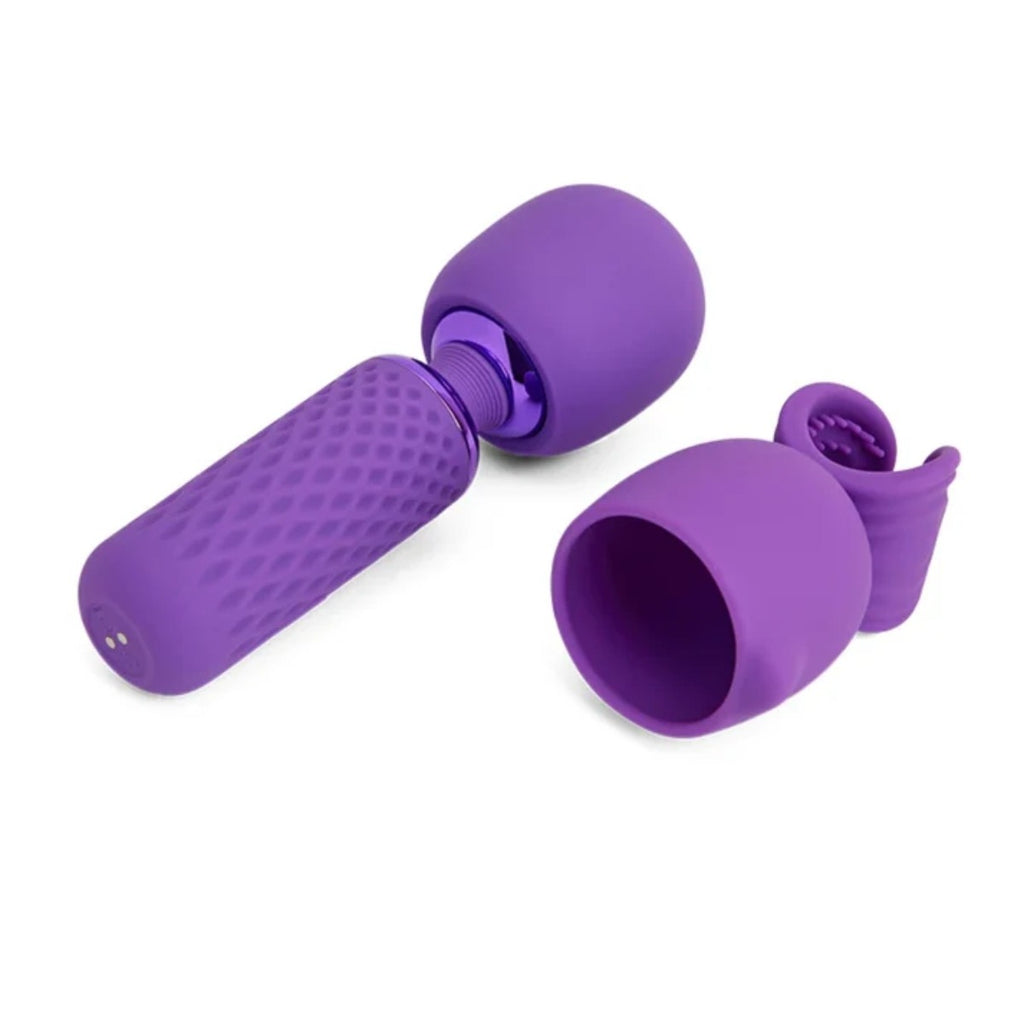 Nu Sensuelle Harlow Nubii Mini Wand Massager With Masturbator Purple