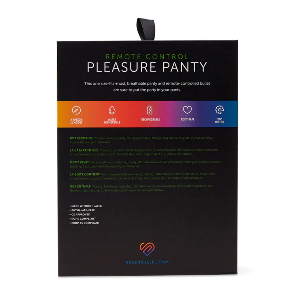 Nu Sensuelle Pleasure Panty 15 Function Bullet Black