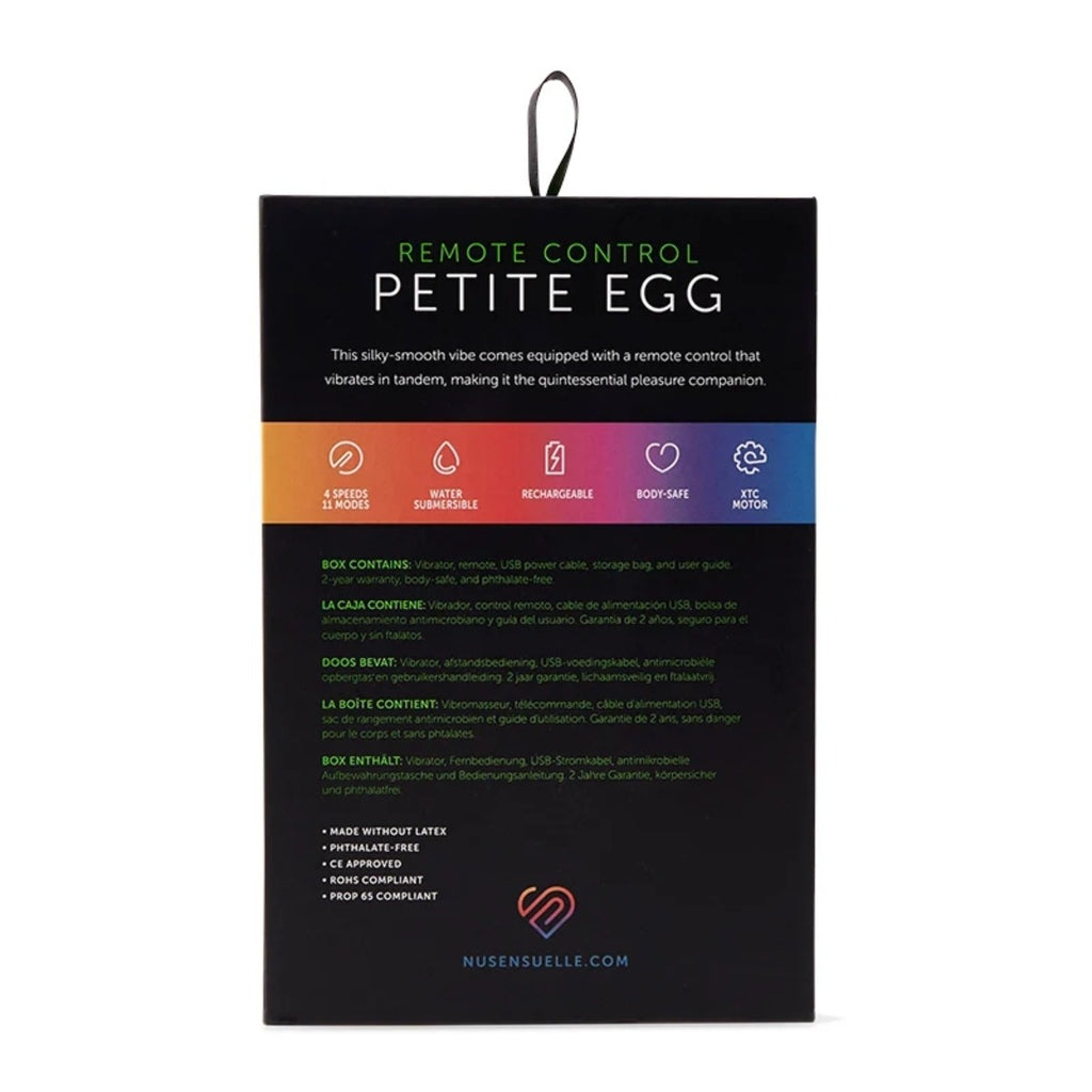 Nu Sensuelle Remote Control 15 Function Petite Egg Purple