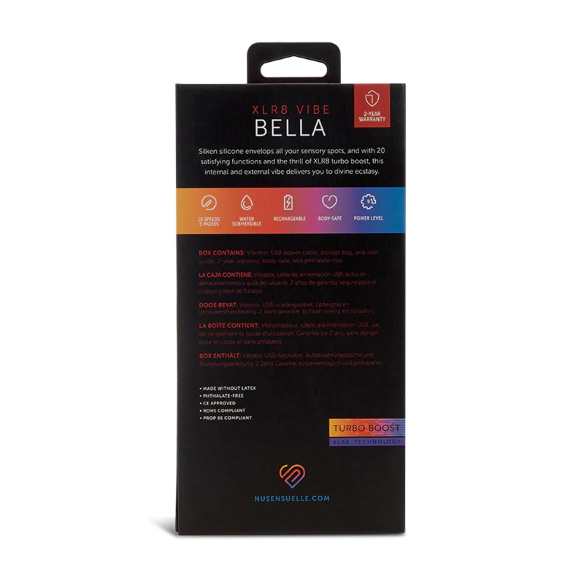 Nu Sensuelle Bella XLR8 Turbo Boost Vibrator Hot Pink