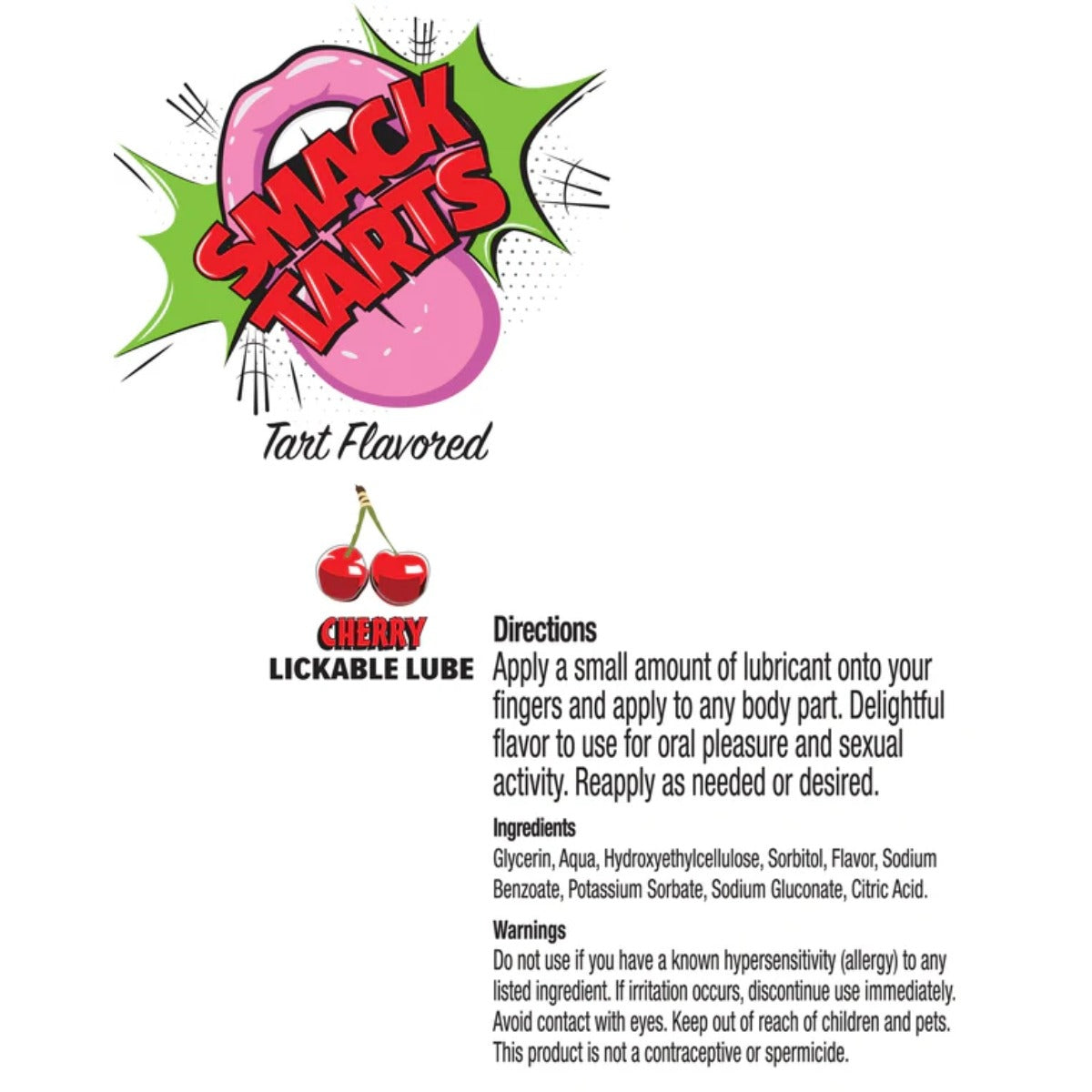 Smack Tarts Lickable Lube Sour Cherry 3ml Pouch Display 36