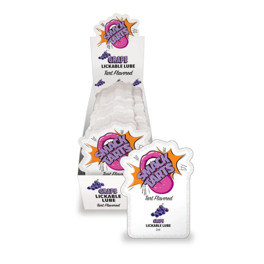 Smack Tarts Lickable Lube Sour Grape 3ml Pouch Display 36