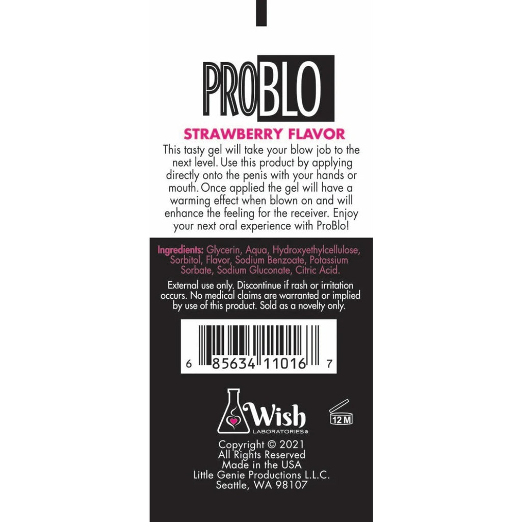 Pro Blo Oral Pleasure Gel Strawberry 1.5oz