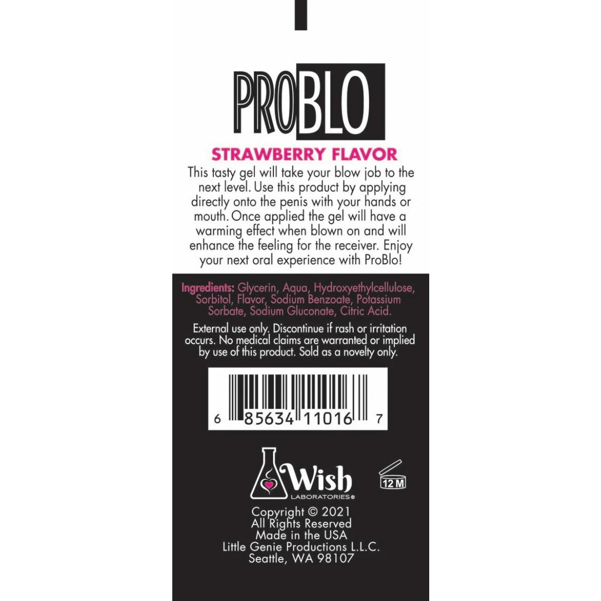 Pro Blo Oral Pleasure Gel Strawberry 1.5oz