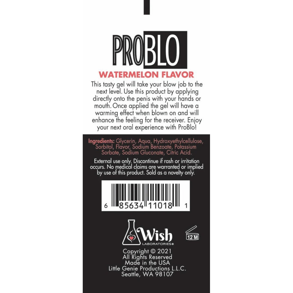 Pro Blo Oral Pleasure Gel Watermelon 1.5oz