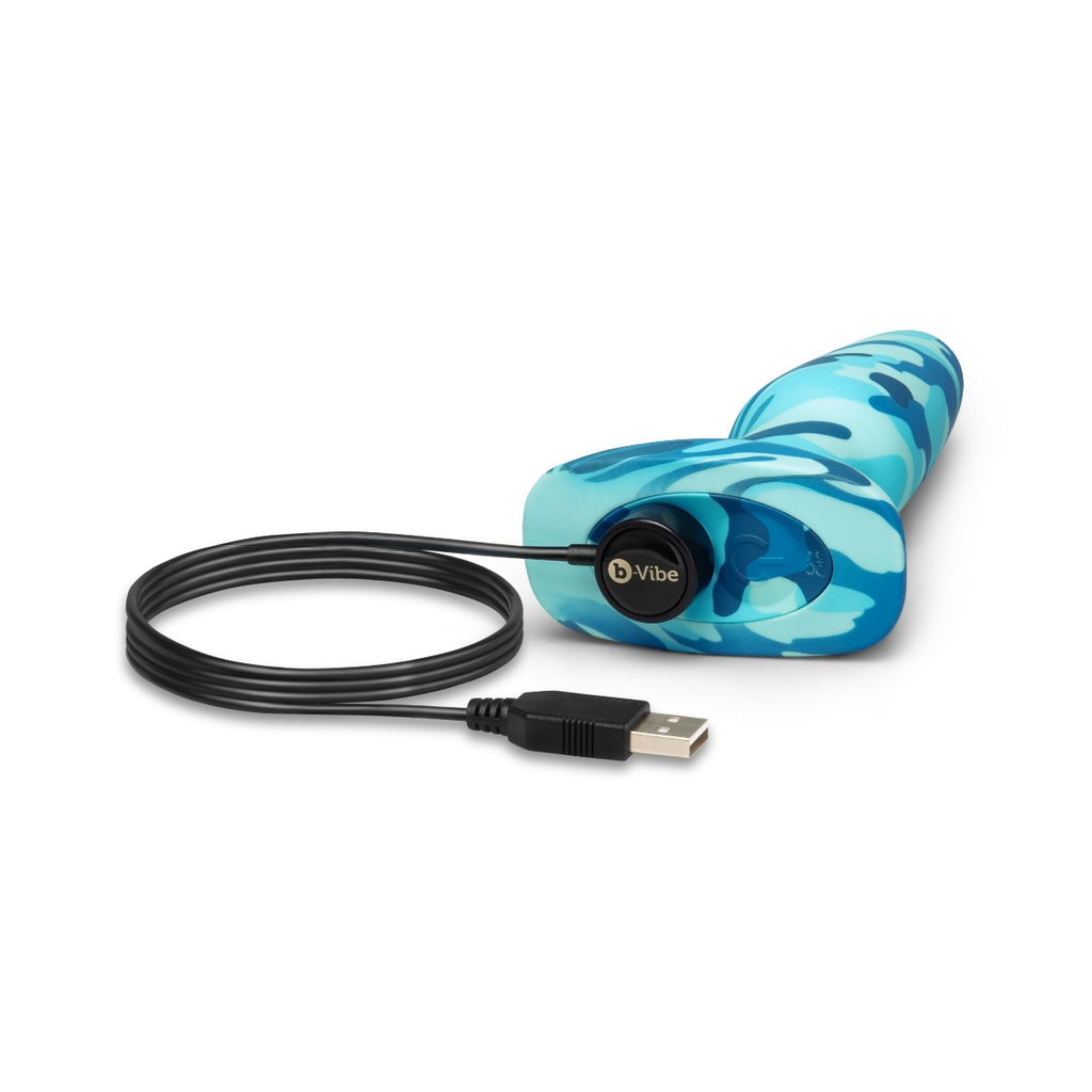 b-Vibe Rimming 2 Special Edition Vibrating Butt Plug Blue Camo