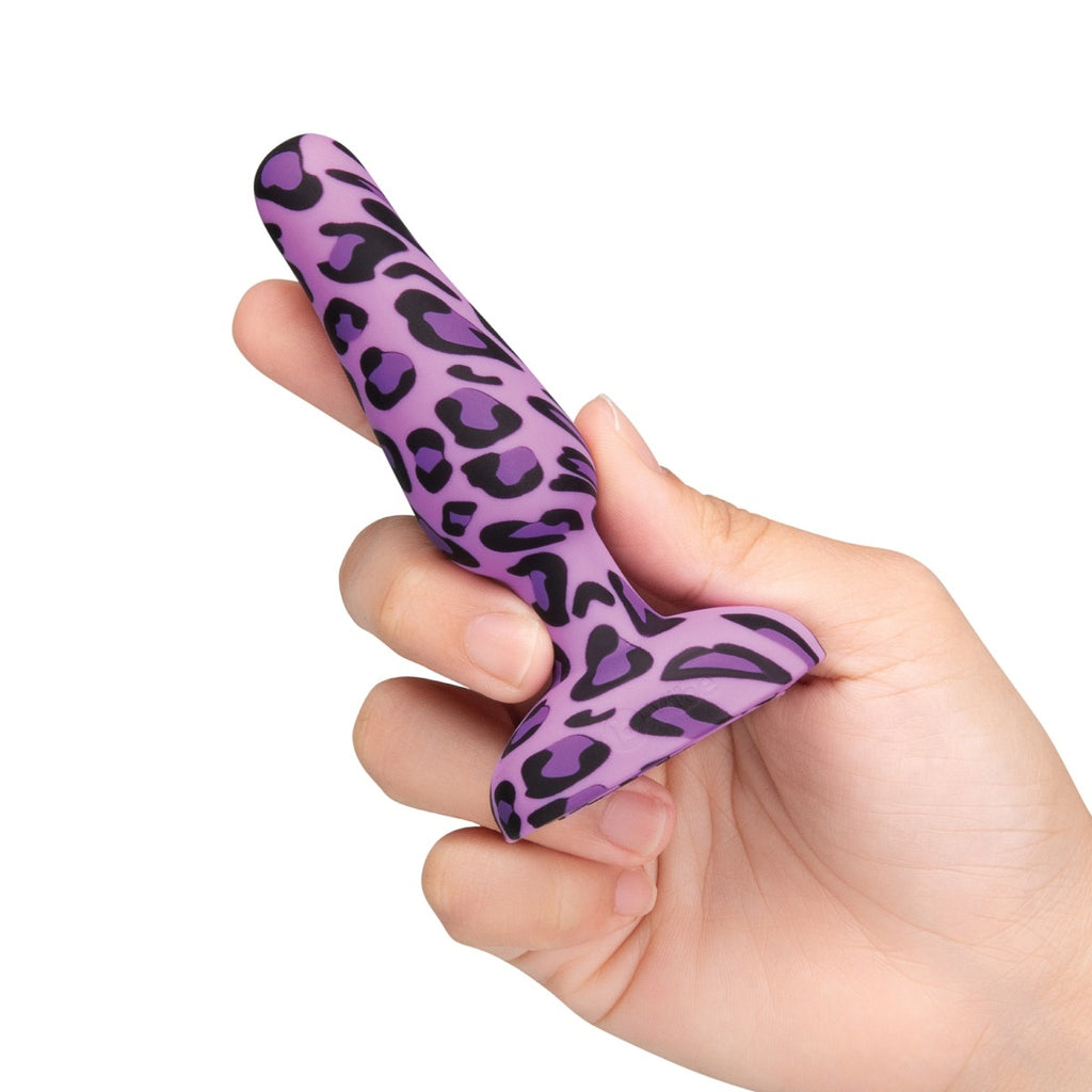 b-Vibe Novice Special Edition Vibrating Butt Plug Purple Leopard