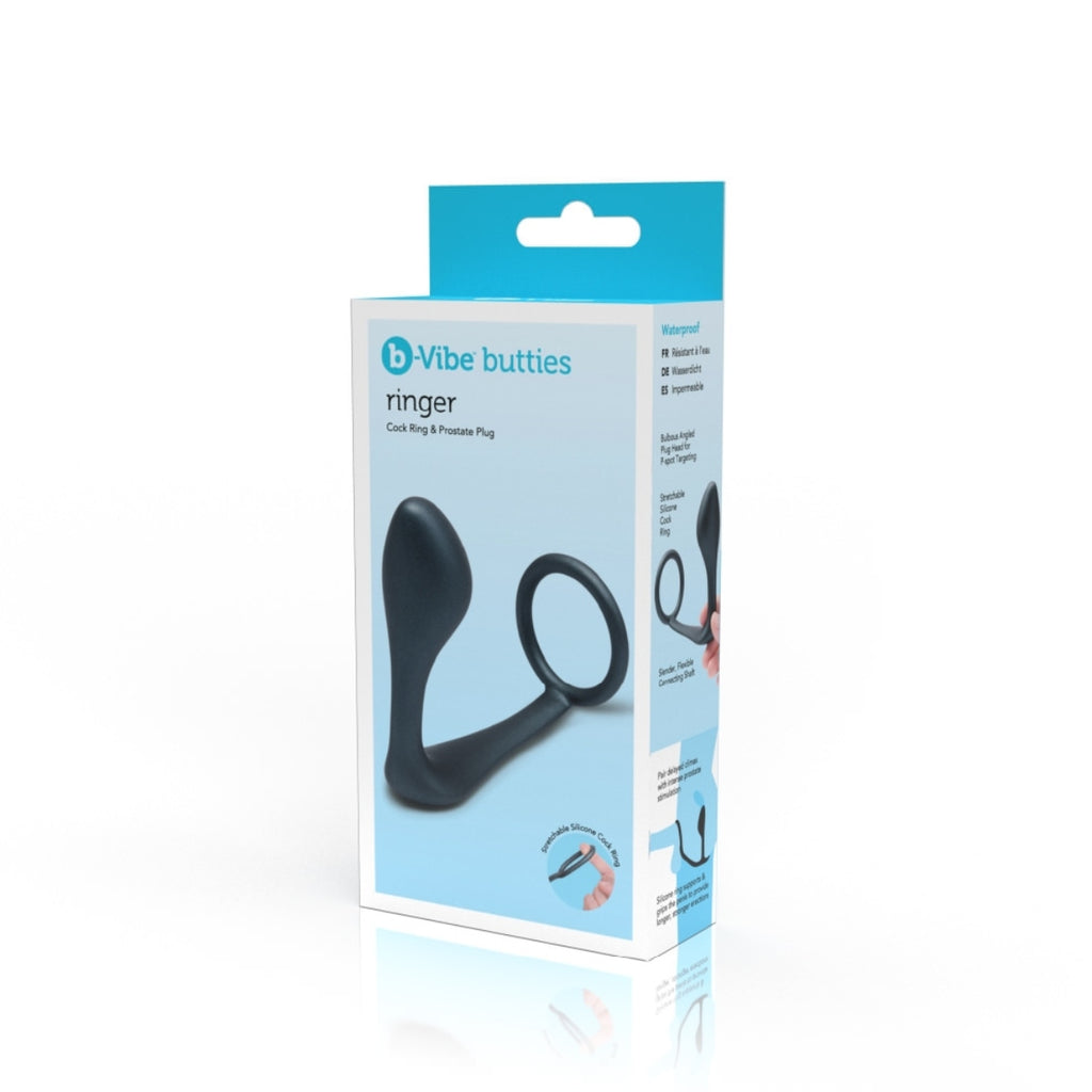 b-Vibe Ringer Cock Ring & Plug