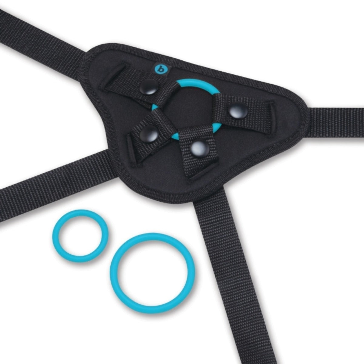 b-Vibe Every Body Strap-On Harness Set Teal Black