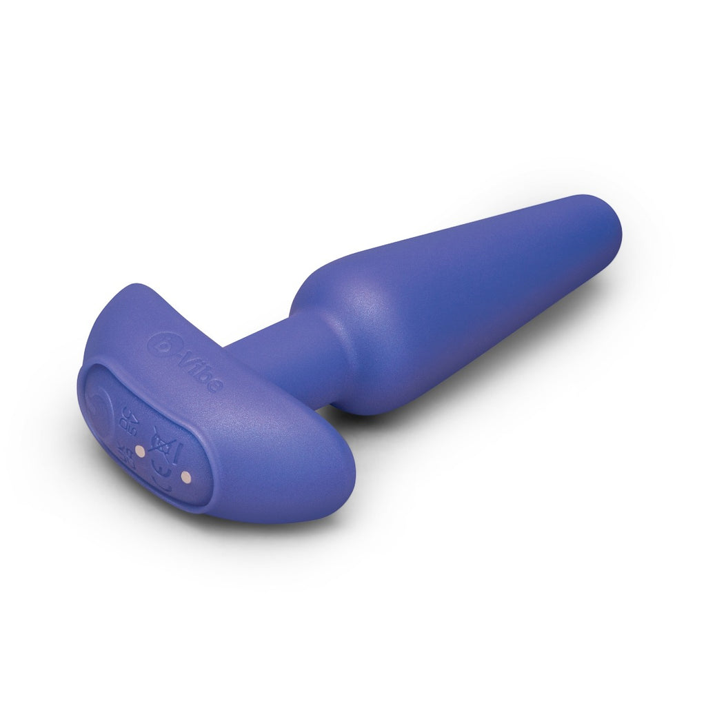 b-Vibe Butties Shake Slimline Vibrating Silicone Butt Plug Purple