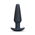 b-Vibe Hefty Weighted Sparkly Silicone Butt Plug Black