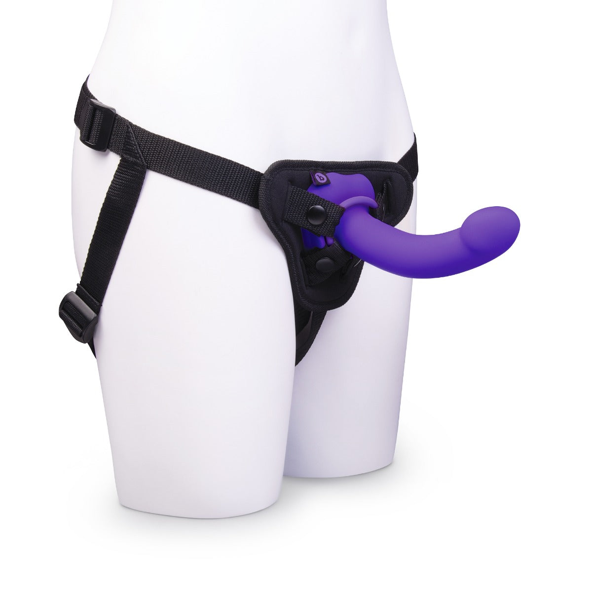 B-Vibe Vibrating Curved Strapn on Kit