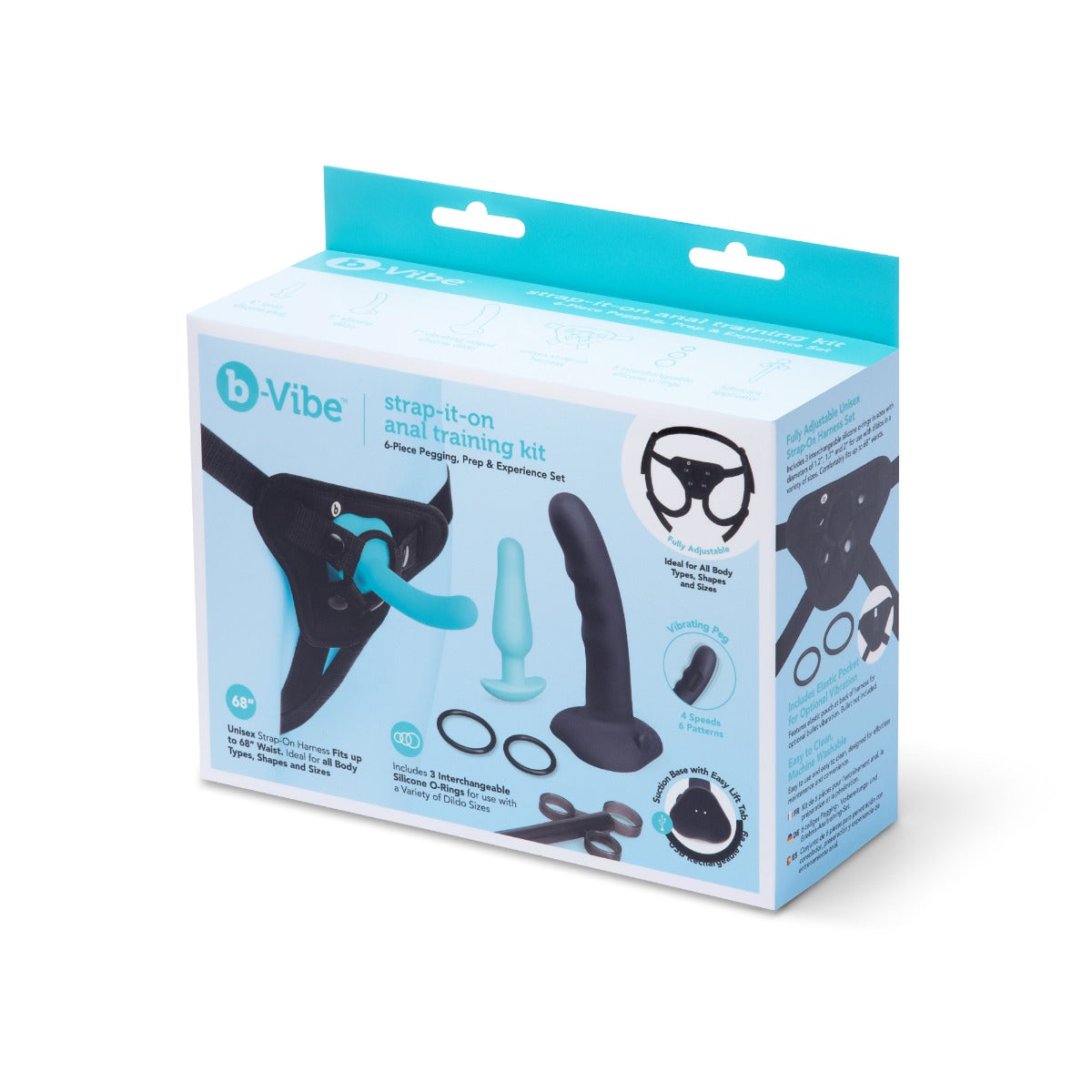 B-Vibe Strap It On Anal Training Kit 8 pieces