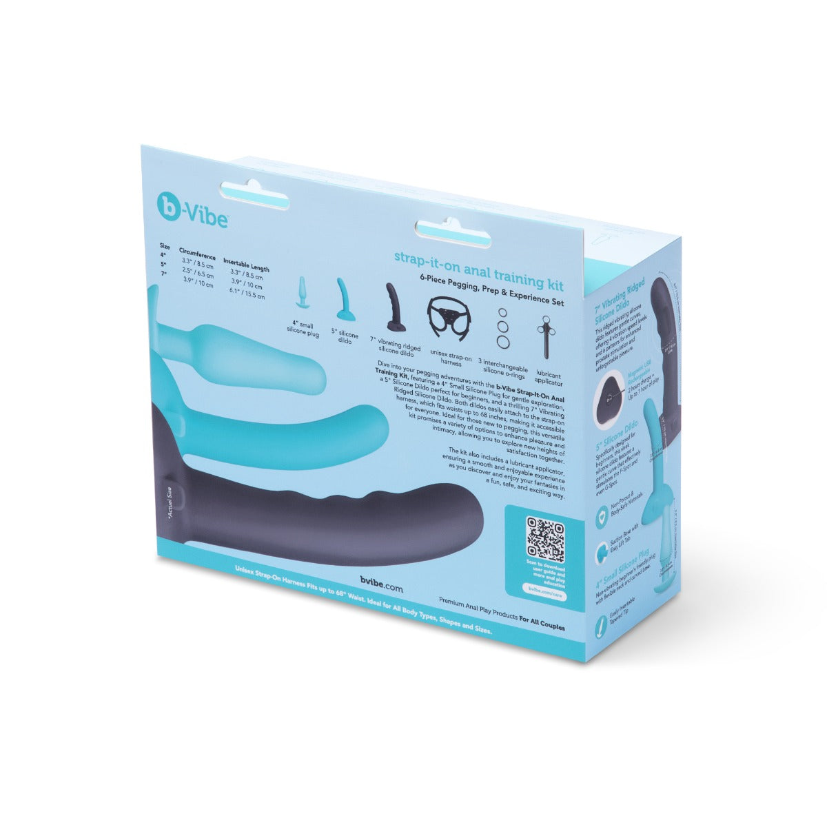 B-Vibe Strap It On Anal Training Kit 8 pieces