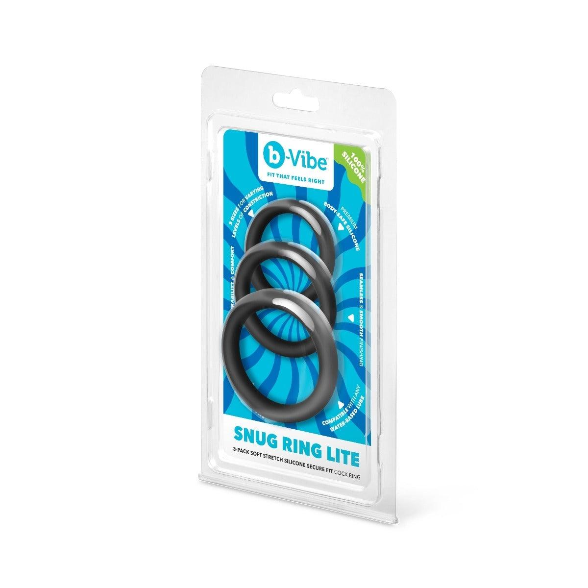 b-Vibe Snug Ring Lite 3 Pack Snug Fit Silicone Cock Ring