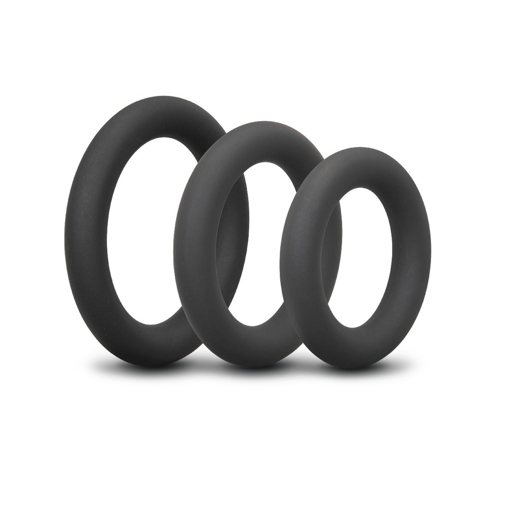 b-Vibe Snug Ring Swole 3 Pack Snug Fit Thick Silicone Cock Ring