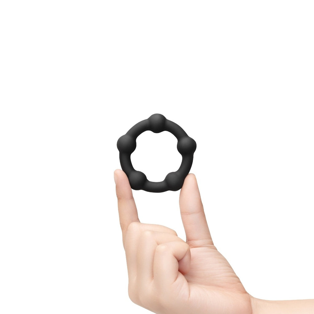 b-Vibe Snug Ring Orbit Nubby Snug Fit Silicone Cock Ring