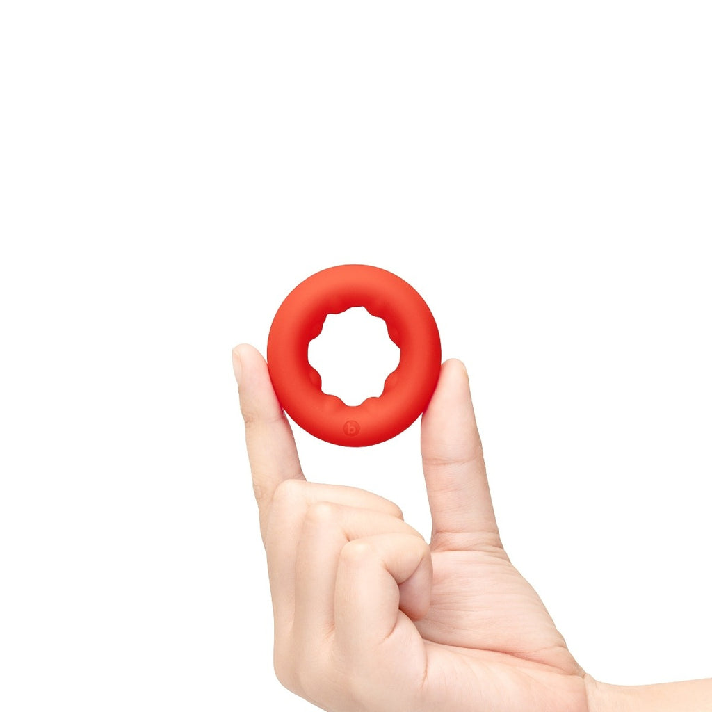b-vibe Flex Ring Grip Ultra Soft Silicone Cock Ring Red
