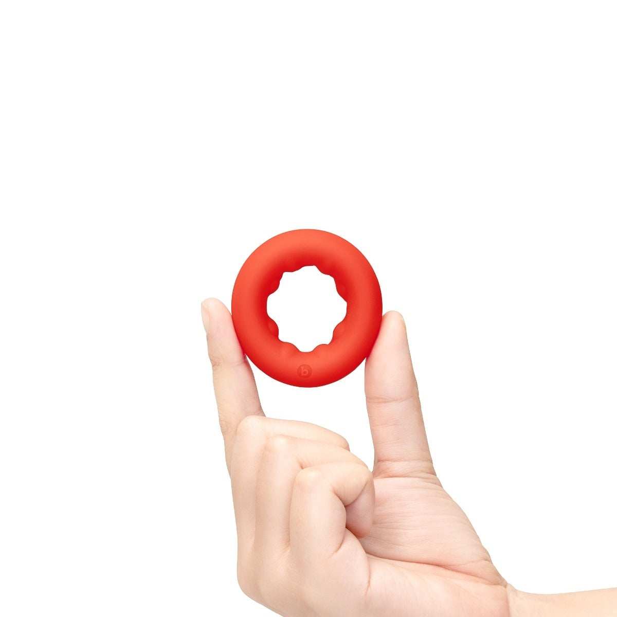 b-vibe Flex Ring Grip Ultra Soft Silicone Cock Ring Red