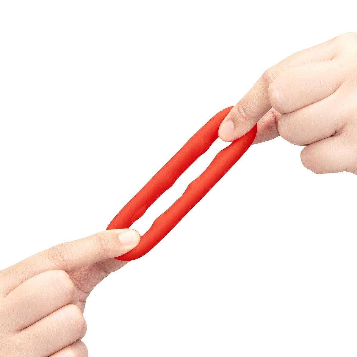 b-vibe Flex Ring Grip Ultra Soft Silicone Cock Ring Red