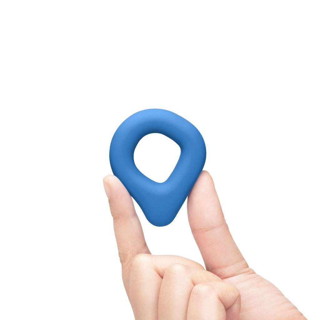 b-Vibe Flex Ring Drip Silicone Cock Ring Blue