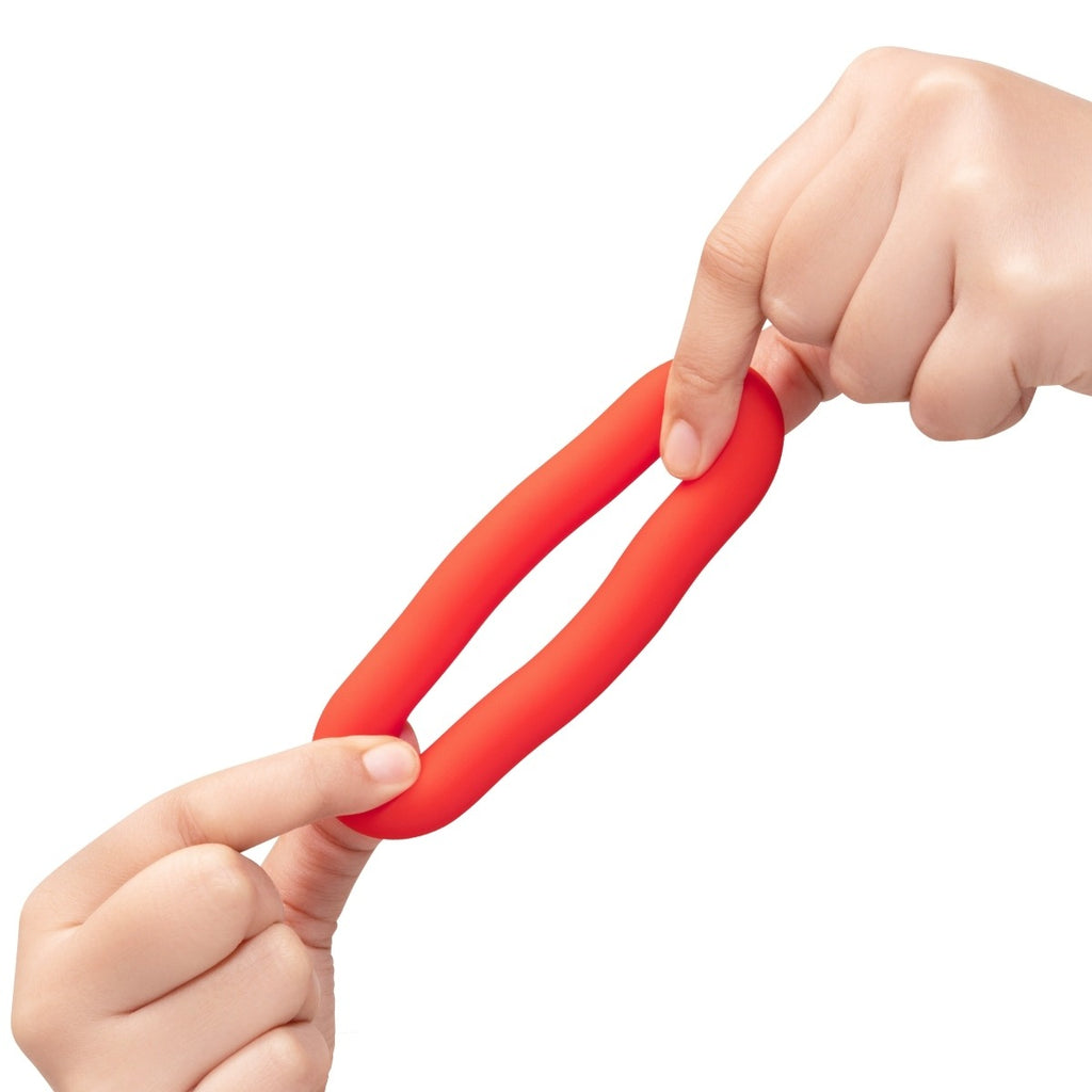 b-Vibe Flex Ring Bulk Silicone Cock Ring Red