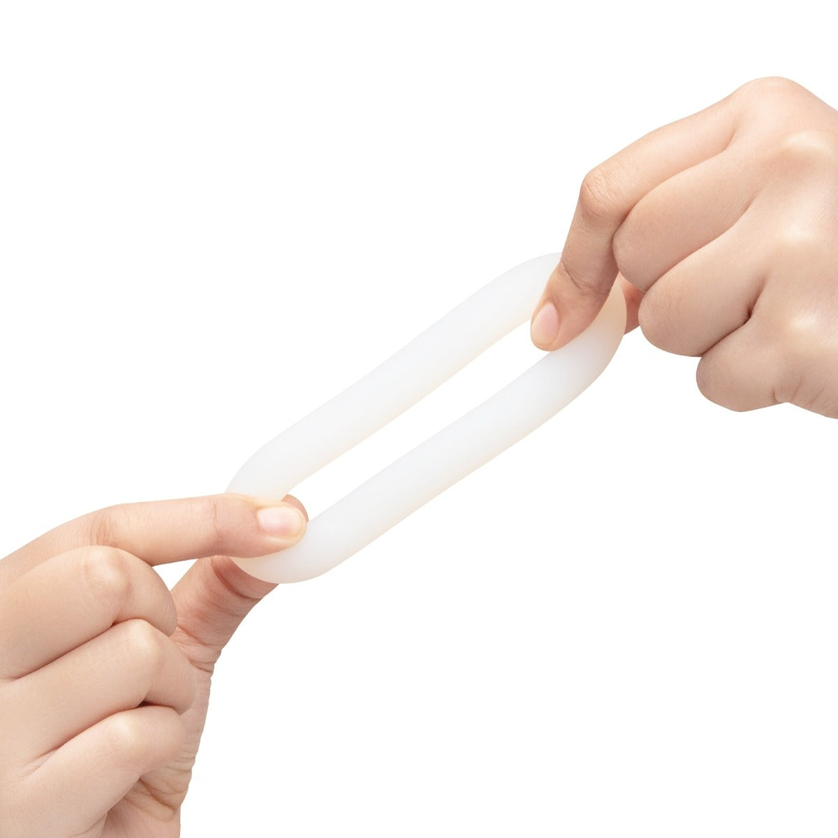 b-Vibe Flex Ring Loop Silicone Cock Ring Clear