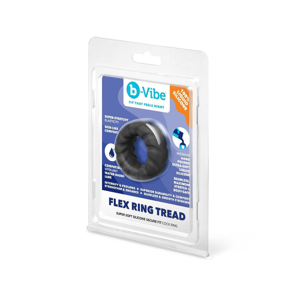 b-Vibe Flex Ring Tread Silicone Cock Ring