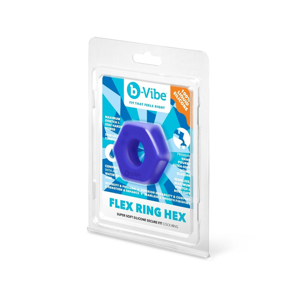 b-Vibe Flex Ring Hex Silicone Cock Ring
