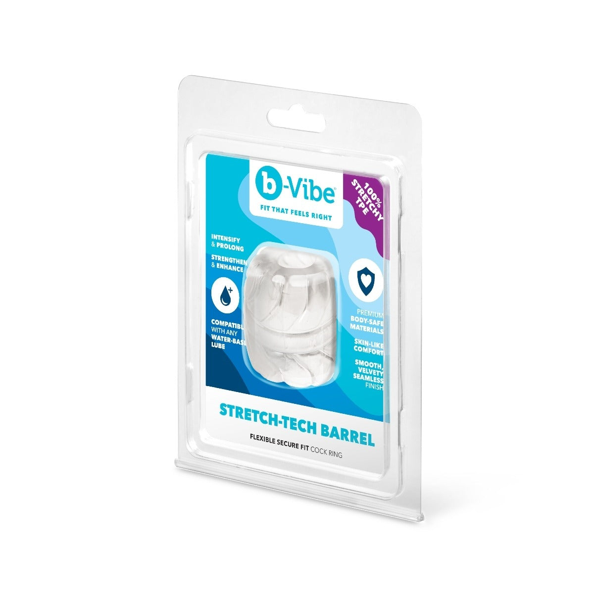 b-Vibe StretchTech Barrel Ultra Stretchy Cock Ring
