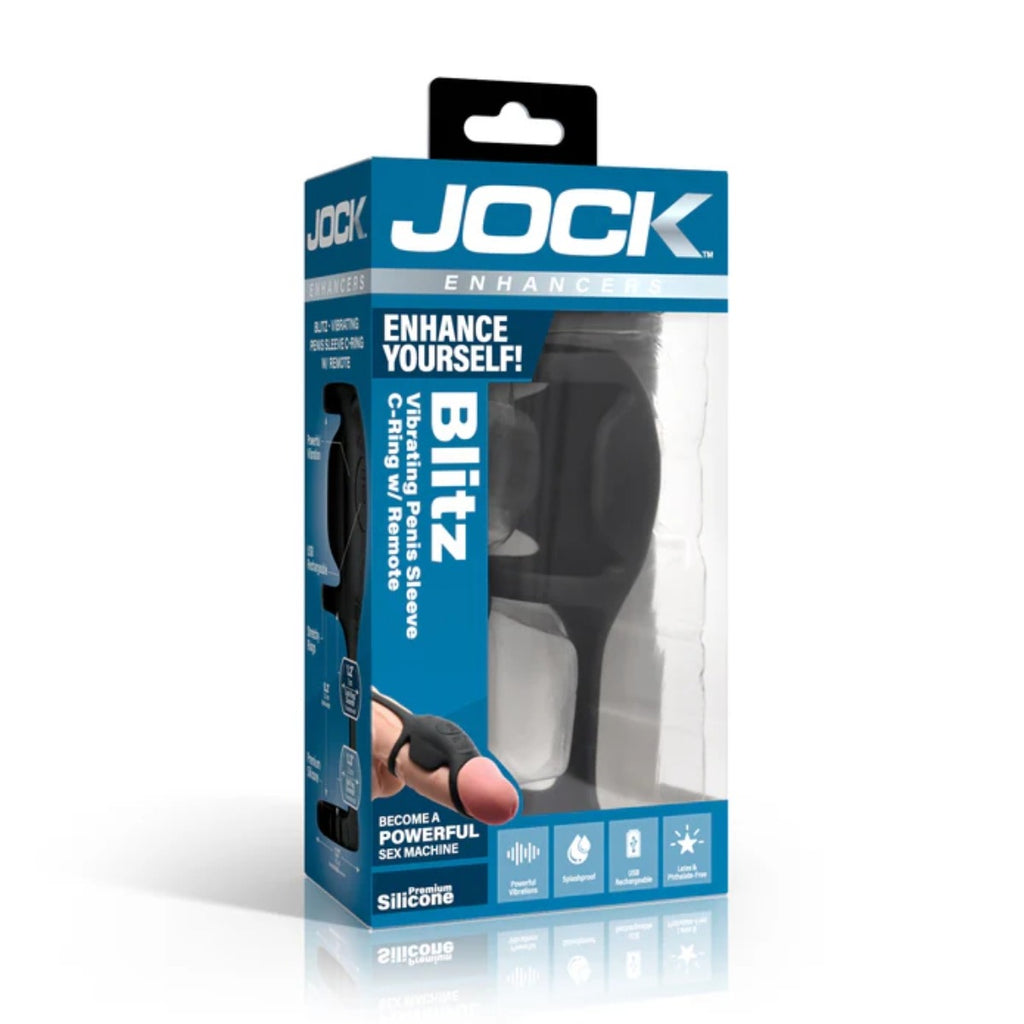Jock Blitz Vibrating Penis Sleeve Cock Ring And Remote