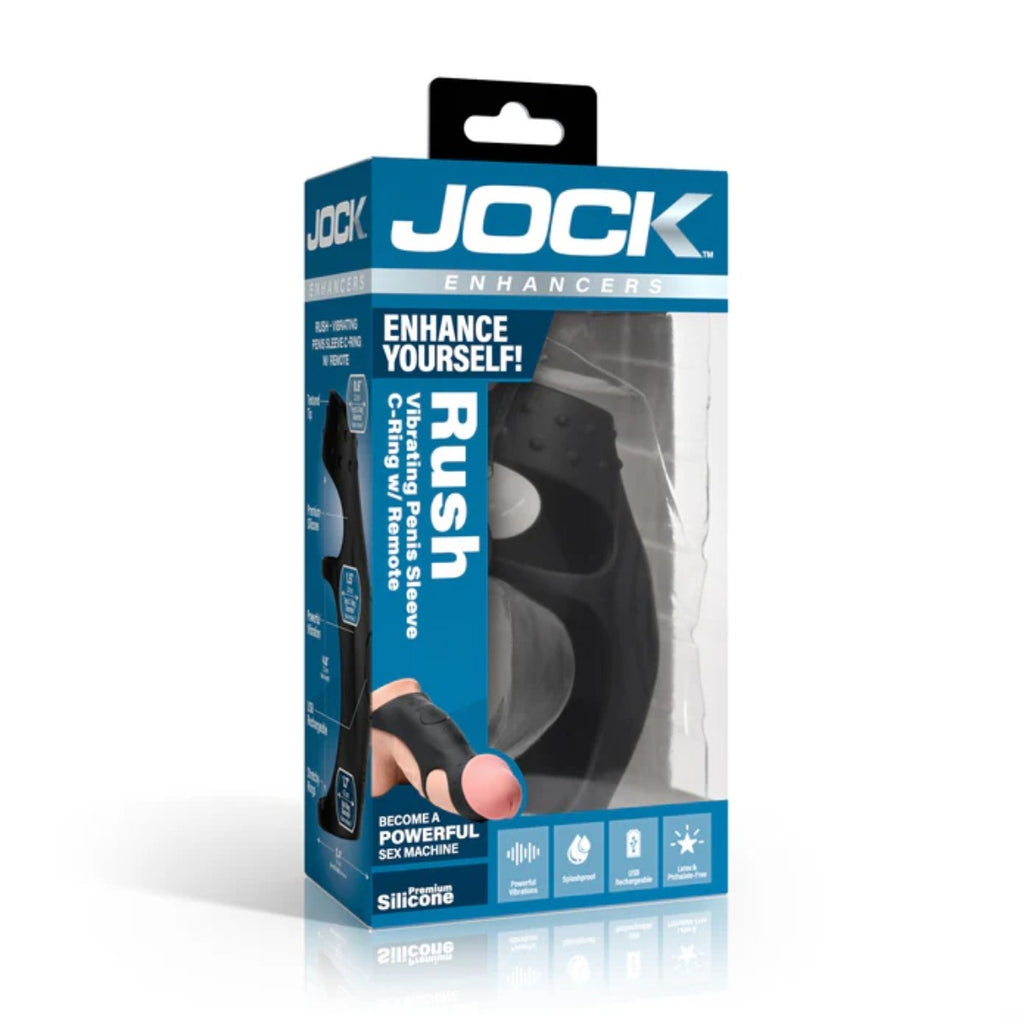 Rush Vibrating Penis Sleeve C Ring With Remote