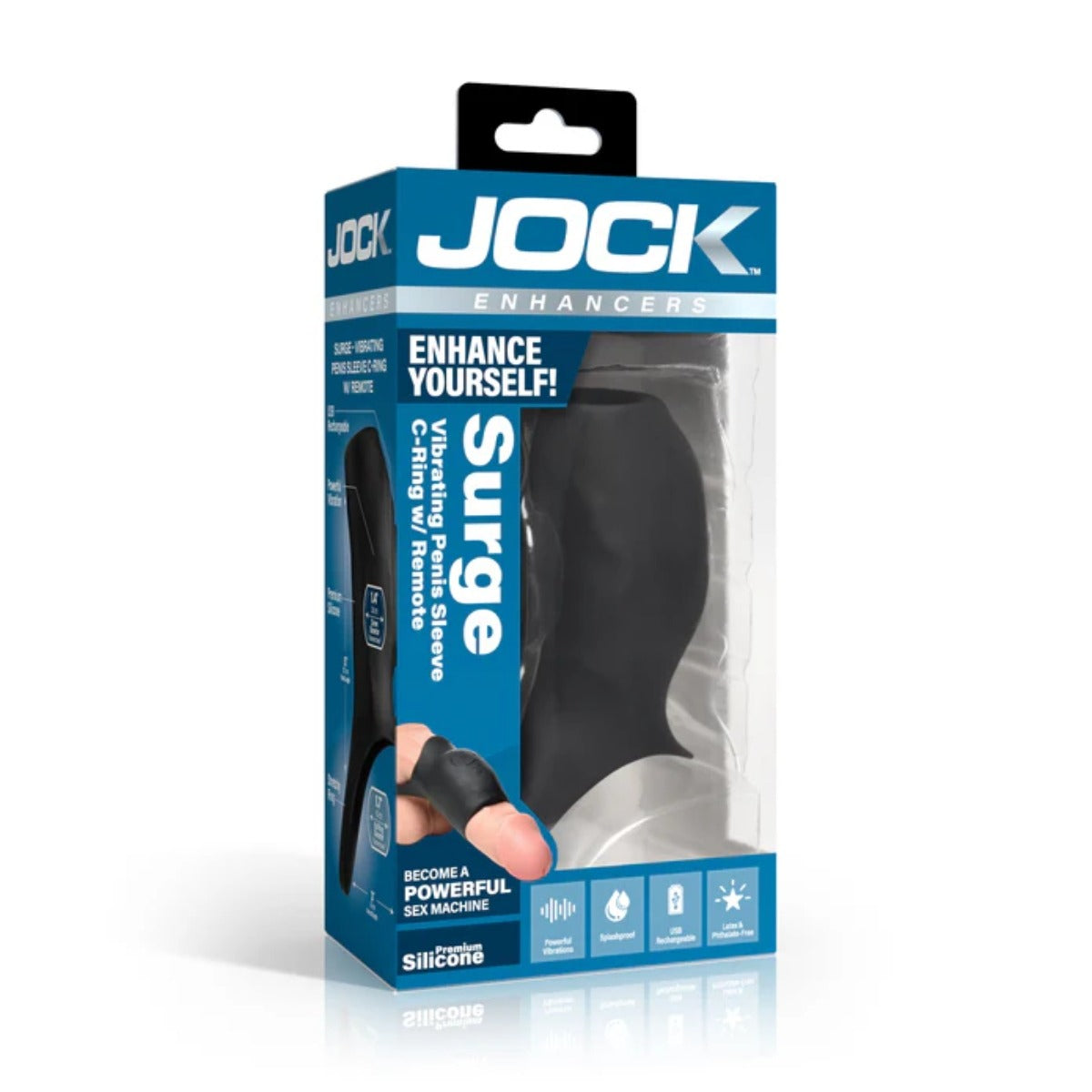 Surge Vibrating Penis Sleeve C Ring With Remote
