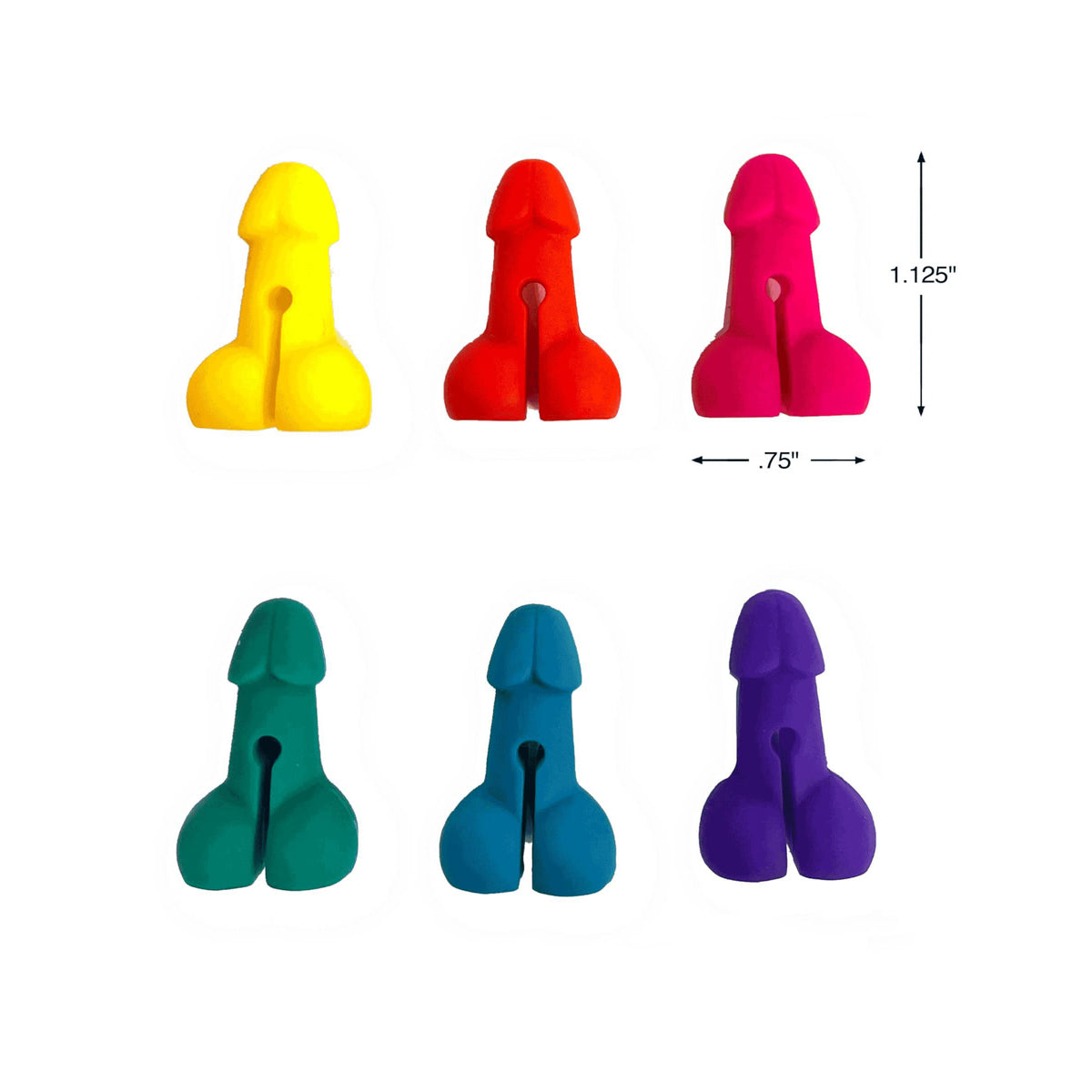 Super Fun Penis Cocktail Markers  Set Of 6