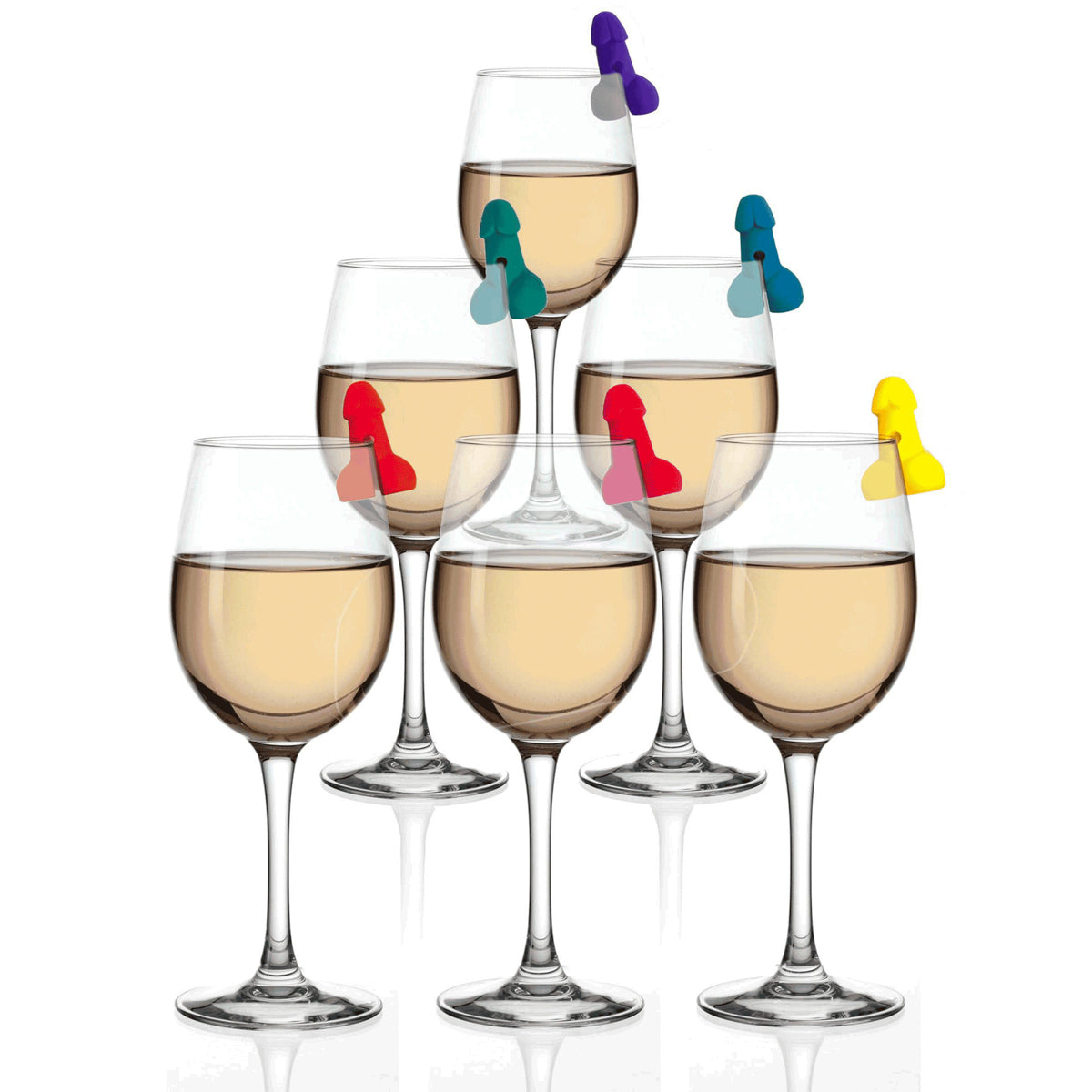 Super Fun Penis Cocktail Markers  Set Of 6