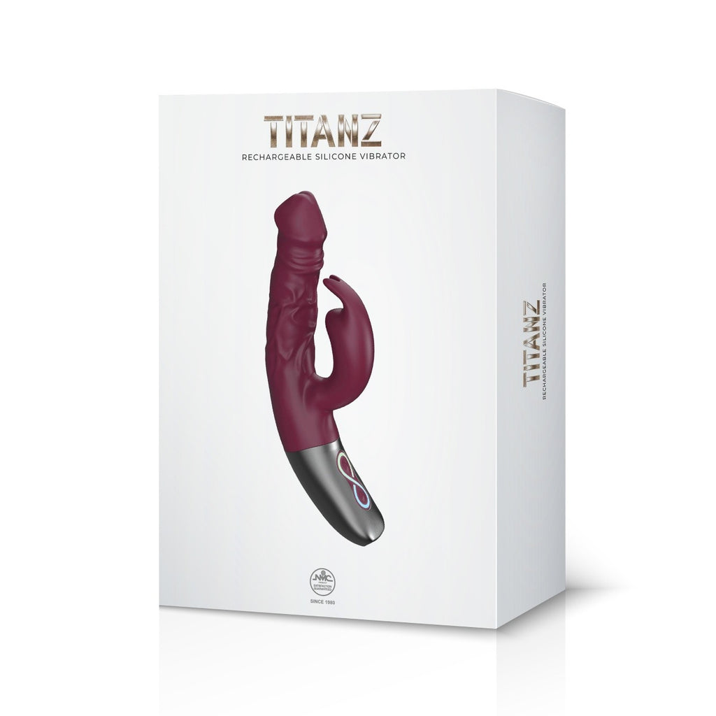 Titanz Rotating 3.5inch Rechargeable Rabbit With Clit Stimulation