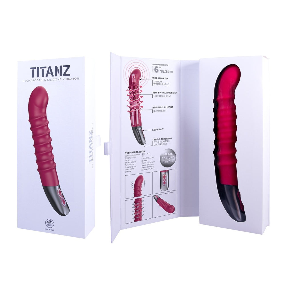 Titanz Spiral 6inch Rechargeable Vibrator